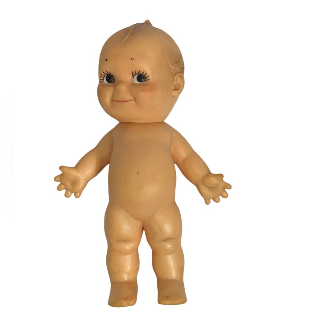 Kewpie Doll Non-Jointed w/ Moving Head Vintage Vinyl Cameo 7" c1960's